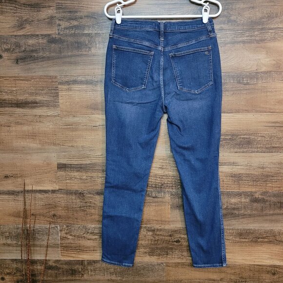 Madewell Jeans Sz 28 High Rise 10" Skinny Tummy Control Stretch Medium Dark Wash - Picture 2 of 11
